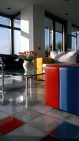 Modern interiors inspired by Bauhaus design in a contemporary space photo