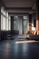 Modern interior design inspired by Bauhaus principles and aesthetics photo
