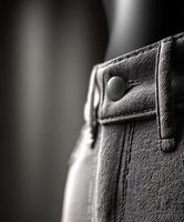 Close-up view of stylish jeans highlighting detailing and texture photo