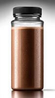 Protein shake in clear container for post-workout recovery photo