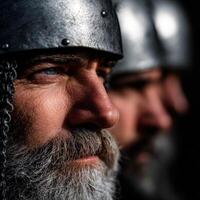 A close up of a man wearing a helmet photo