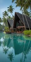 Enjoying tropical tranquility at a luxury resort by the water photo