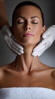 Professional skincare treatment in serene spa environment for relaxation photo