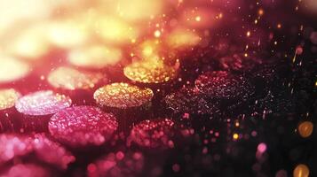 Abstract background with colorful lights and raindrops photo