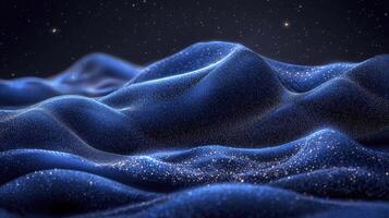 3d rendering of a mountain range with stars photo