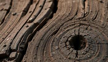 close up of a piece of wood with holes in it photo