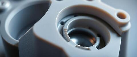 close up of a white object with holes in it photo