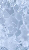bunch of ice cubes with water droplets on them photo
