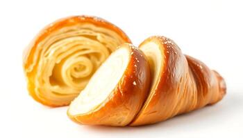 roll of bread with a bite taken out of it photo