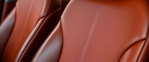 close up of the seats in a car photo