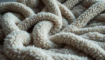 close up of a blanket with a knot on it photo