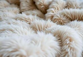 close up view of a fuzzy white object photo