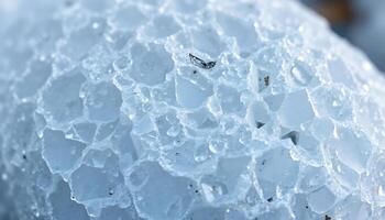 close up view of ice crystals photo