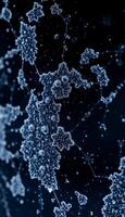 close up of a snowflake on a black background photo