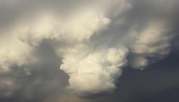 plane flying in the sky with a lot of clouds in the background photo