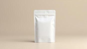 Minimalist White Paper Sachet with Clean Aesthetic photo