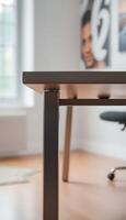 close up of a table with a chair in the background photo