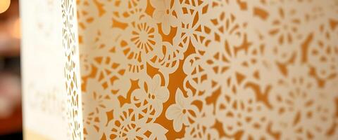close up of a box with a pattern on it photo