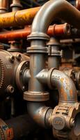 bunch of pipes that are next to each other photo