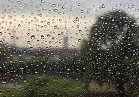 Raindrops on the window photo