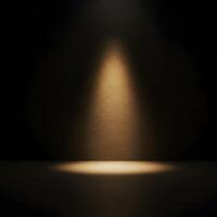 An empty room with a spotlight shining on it photo