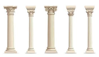 Four different types of columns in different styles photo