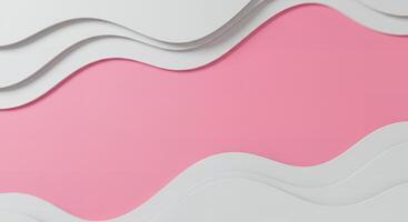 Abstract Pink Background with Wavy Gray Border photo