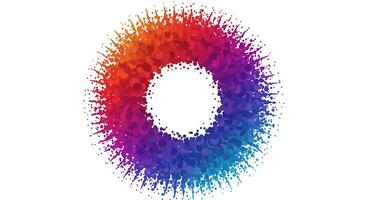 Abstract Circle Design with Colorful Dotted Gradient photo
