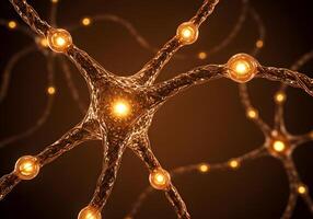 Neurons network detailed structure photo