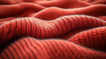 A close up of a red sweater photo