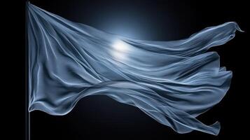 A blue flag with a sun shining through it photo
