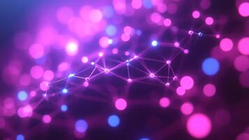 Abstract background with dots and lines photo