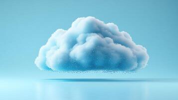 Clouds floating in the air on a blue background photo