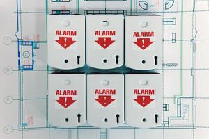 panic button for office and home. close-up. photo