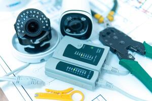 surveillance and equipment used for installation on the scheme. photo