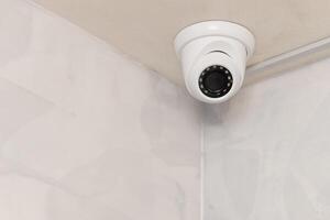 Security CCTV camera on ceiling, Intelligent cameras, recording, Anti-theft system, Surveillance photo