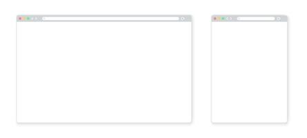 Browser web page template set vector
