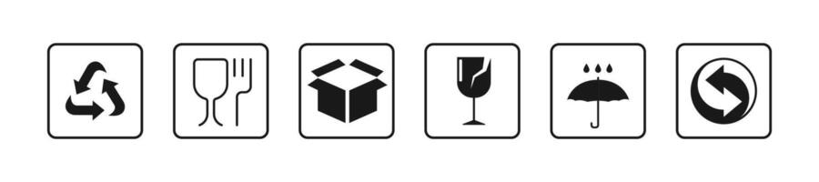 Box packaging icon set vector