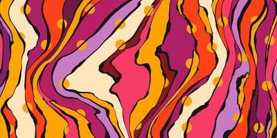 Modern Colorful Vertical Paint Drips. Artistic abstract stripes. Hand painted messy pattern. Vibrant creative background. Retro street art style. vector