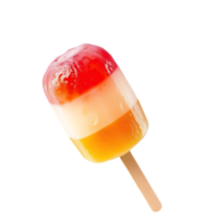 Red white and yellow effect ice cream stick object. png
