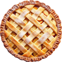 Lattice Crust Apple Pie with Golden Brown Finish png