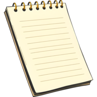 Notepad with Spiral Binding and Lined Pages png