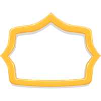 Ornate Yellow Frame with Curving Details png