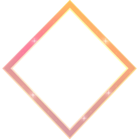 Diamond Glitter Frame with Shimmering Gradient Effect png