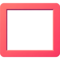 Bold Red Frame with Rounded Corners png