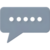 Gray speech bubble icon with tail pointing right png