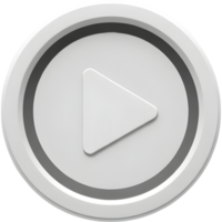 Gray triangular play button facing right png