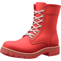 Red Boot with Detailed Laces png