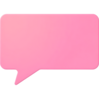 Pink speech bubble with a clean outline png