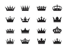 King crowns icon on white background. EPS outline Illustration vector